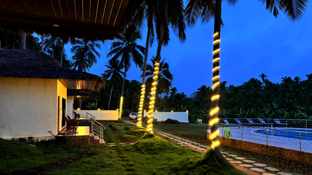 Night view of magenta resort dandeli